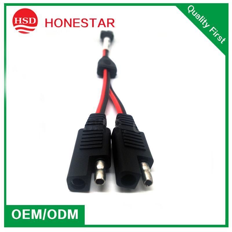 Car Motorcycle Solar Cable One to Two 18AWG 0.3m Plug Conncetor