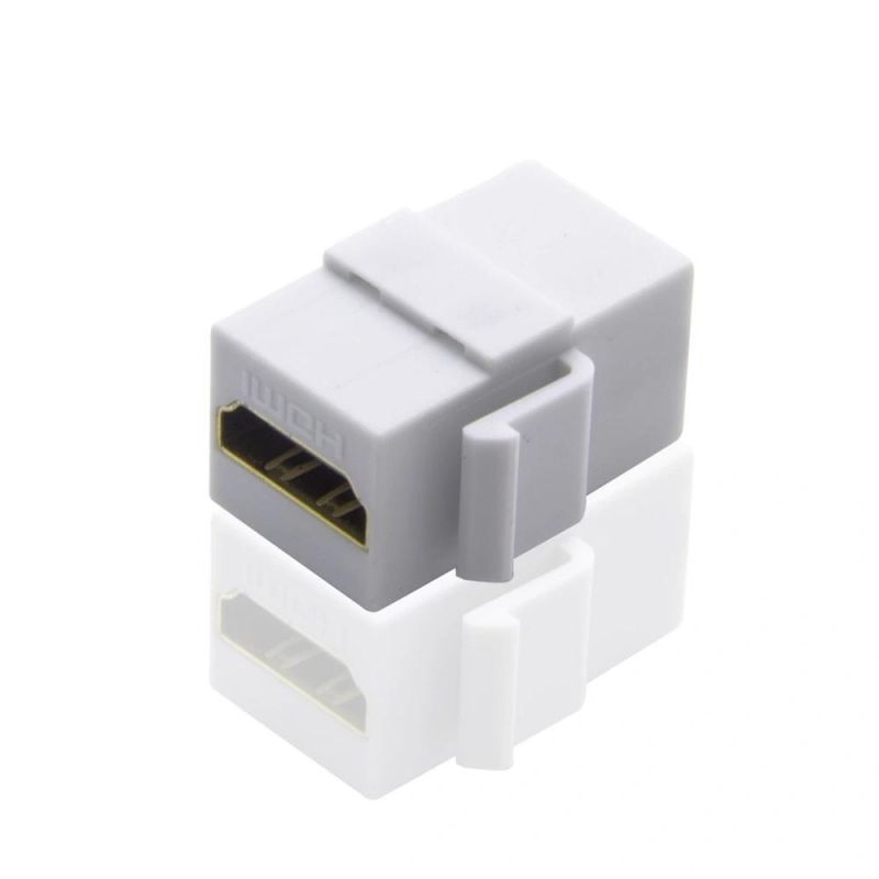 Black or White HDMI Female to Female Keystone Jack Adaptor