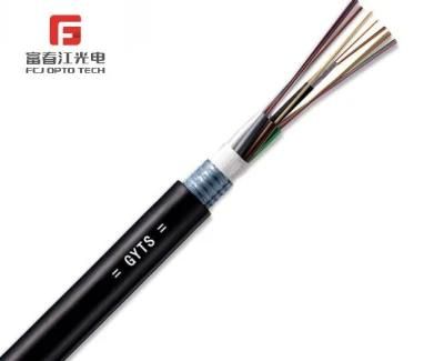 PSP Enhancing Moisture-Proof Outdoor 2/24/36/48/96/144/216/288 Core Duct Armored Fiber Optic Cable GYTS