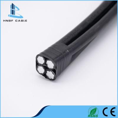 Aluminum Conductor PE/XLPE/PVC Insulation Electric Power Twisted Electrical Overhead Service Drop ABC Cable