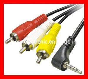 3.5mm Stereo Audio Cable to 3 X 3RCA Cable