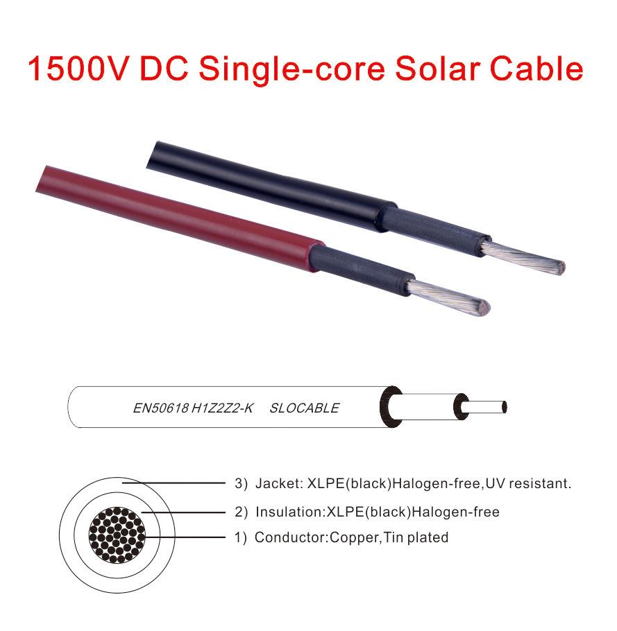 Photovoltaic DC Solar Wire Single Core 10mm2 Cable for Solar System