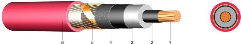 6/10 (12) Kv XLPE Insulated PVC Sheathed Unarmoured Power Cable