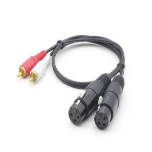 Hifi Dual XLR Female to Dual RCA Male Microphone Cable