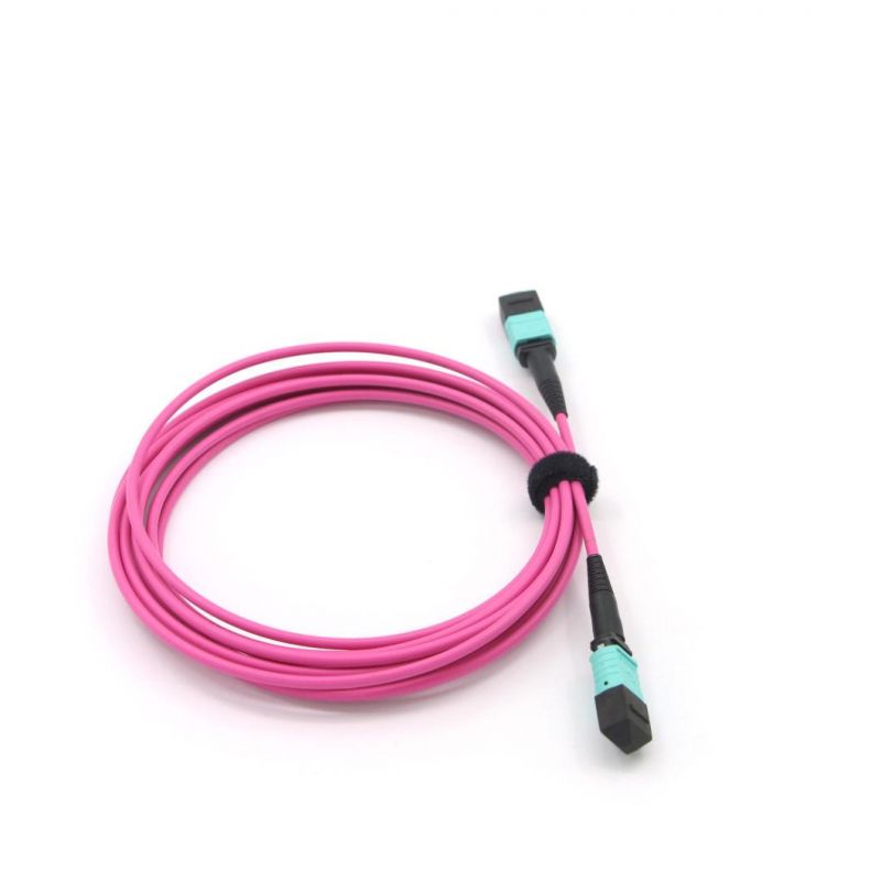 MPO (Female) -MPO (Female) Fiber Optical Patch Cord with Om5 Fiber Cable 10 Meter