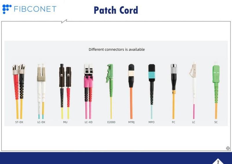 FTTH Single Mode 9/125 Simplex Sc/Upc-Sc/APC LSZH Fiber Optic Patch Cord