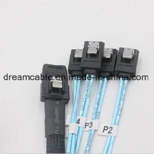 1m Sas Sff 8087 to 4 SATA Cable