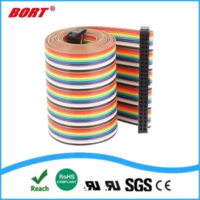 UL2468 30pin Wire Rainbow Color Flat Ribbon Wire Cable