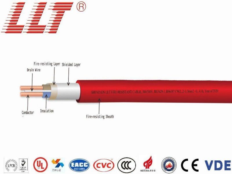 UL Listed Shielded 3 Core 2.5mm Fire Alarm Flame Retardant Cable Cable for Fire Alarm Systems Fire Alarm Control