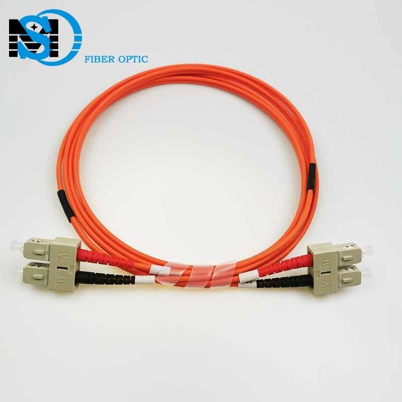 Orange Color Multimode Fiber Optic Patch Cord with Sc/Upc-Sc/Upc Connector