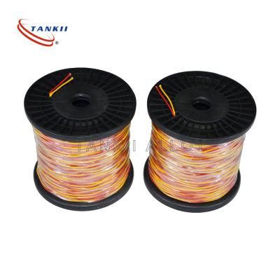 Thermocouple extension wire type K with ANSI color yellow red