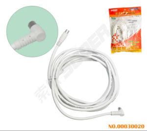 Suoer 5m Right Angle to Straight TV Audio Video Cable (AV-TV06-5M-White-Red Packing)