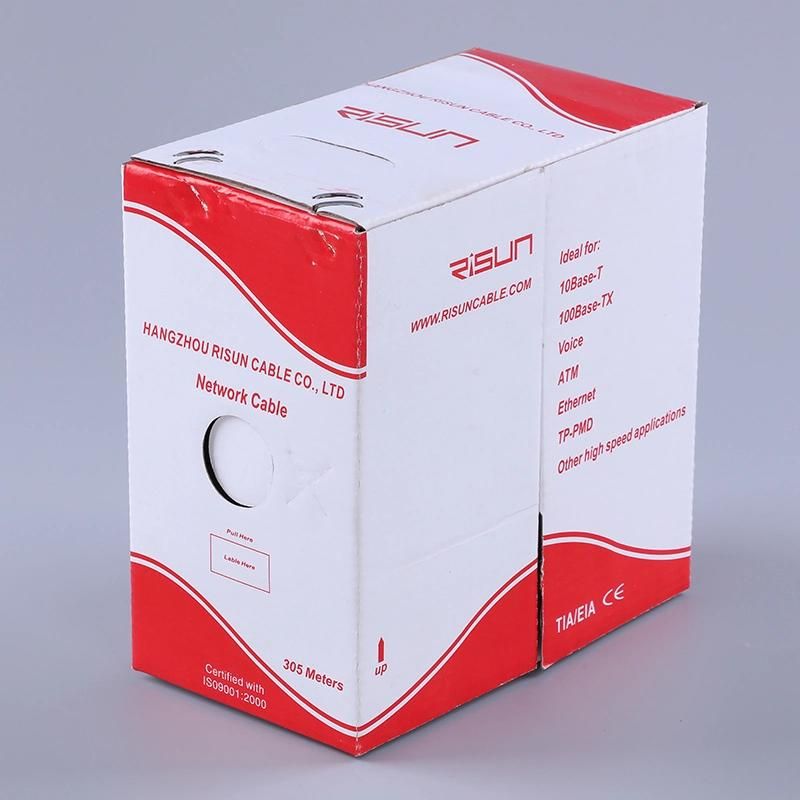 Indoor Use UTP Cat5e PE Jacket 305m/ Pull Box Internet Cable