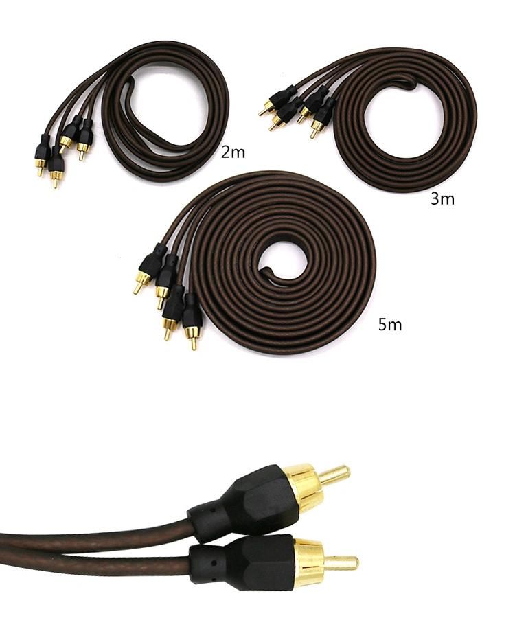 New Car Audio Cable High Quality Audio Cable Amplifier RCA Cable for Automotive