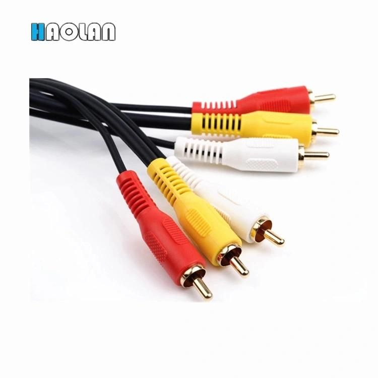 Audio Cable Moulding Type of 3 RCA to 3 RCA Cable 1.0m 1.5m
