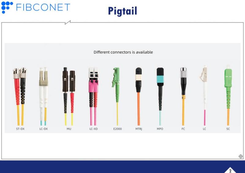 FTTH Single Mode 12 Core Distribution Sc/Upc Fan-out Bundle Fiber Optic Pigtail