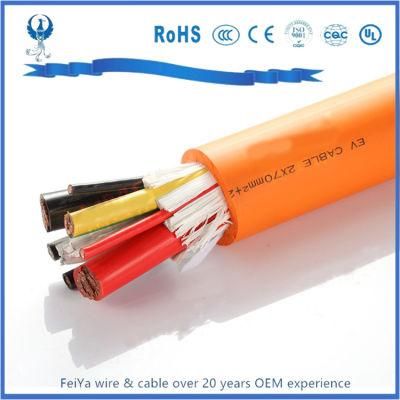 EV 1/0AWG 50mm Silicone Insulation High Voltage Shielded Power Cable for Electric Vehicle