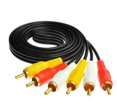3 RCA Video Cable Composite Male to Male 3RCA to 3RCA Audio Video AV Cable Wire for Hi-Fi Video DVD CD Player