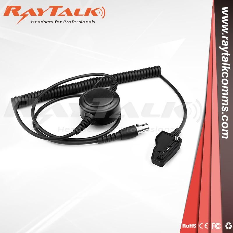 Two Way Radio Accessories, Mini XLR Cable with in-Line Big Ptt for Heavy Duty Headset