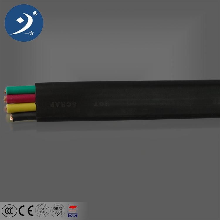 Electricity Flat Cable Manufactures Heavy Duty Power Thw Insulated Flat Cable for Submersible Pump