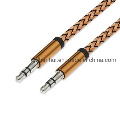 Double Color Braided Aux Audio Cable