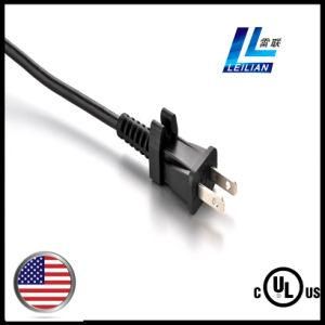 UL/cUL Standard Power Cord Plug with Two Pins