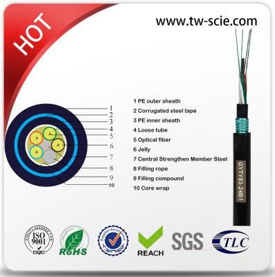 Double Sheath Armored Burial Optical Fiber Cable (Model: GYTY53)