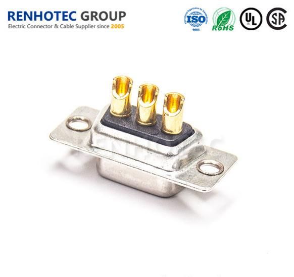 Straight Soder Type Female 3W3 D Sub RF Connector
