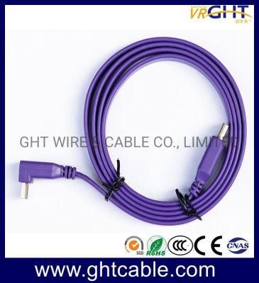 3.6m Cu High Speed 1080P/2160p Flat HDMI with Angle Connector