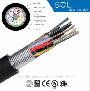 Outdoor GYSTA Single Mode Aluminum Tape Fiber Optic Cable