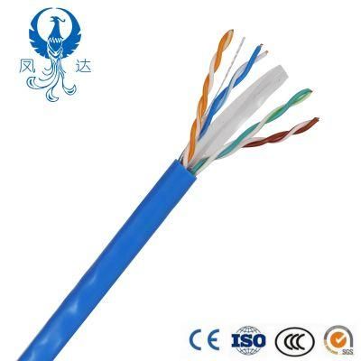 305m Network CAT6 2X4p 23AWG 24AWG Unshielded UTP Solid PVC Blue Bulk Ethernet LAN Cable