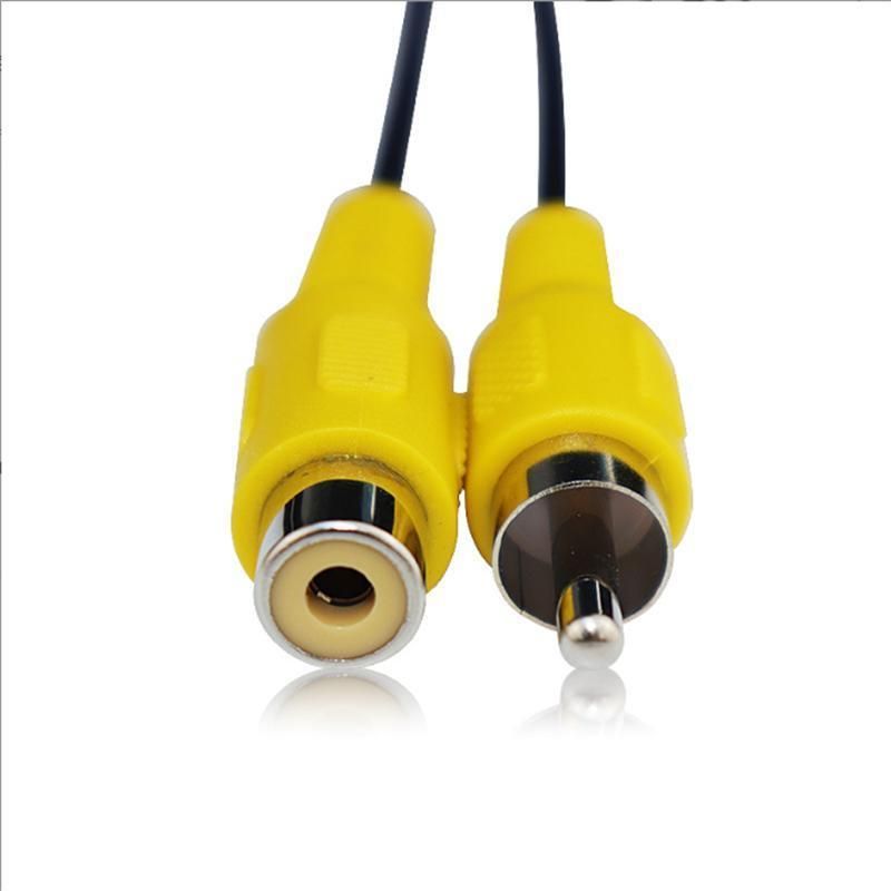 Single Head RCA Audio Cable AV Male Head Adapter Cable AV Single Head Video Cable RCA Female Head Wire Yellow 0.15 M
