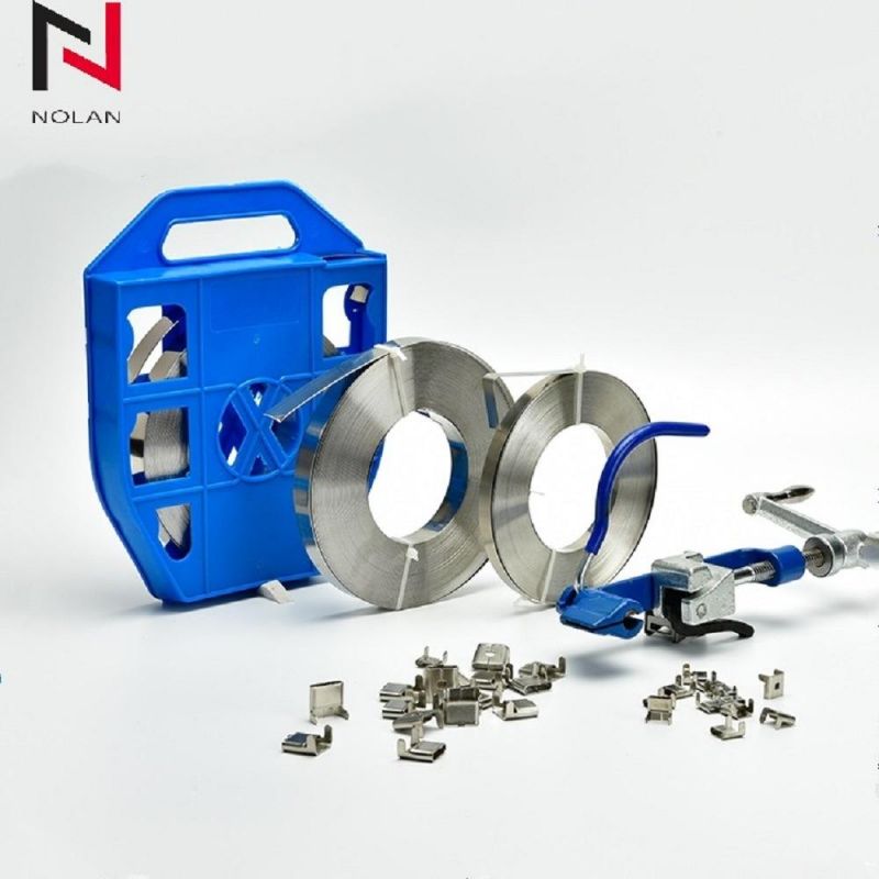 SS304 Stainless Steel Banding Strap Band Buckle Use in Pole for Electric Power Fiber Cable Accessories