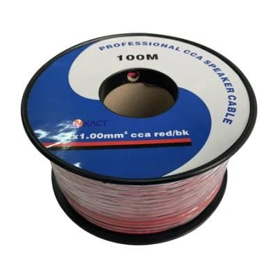 2x1.0 Clear Transparent Red/Black BC, TC, CCA, TCCA Golden and Silver Communication Cable Loudspeaker Cable Speaker Cable