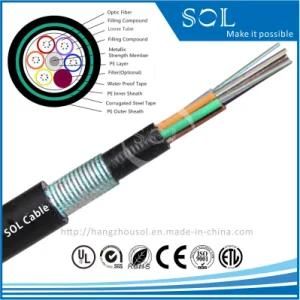 Outdoor Single Mode PSP Armor Optical Fiber Cable (GYSTY53) for Direct Buried