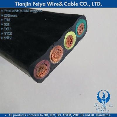 Elevator Travelling Cable H05V3V3h6-F/H05V3V3d3h6-F PVC Flat Cable Control Cables