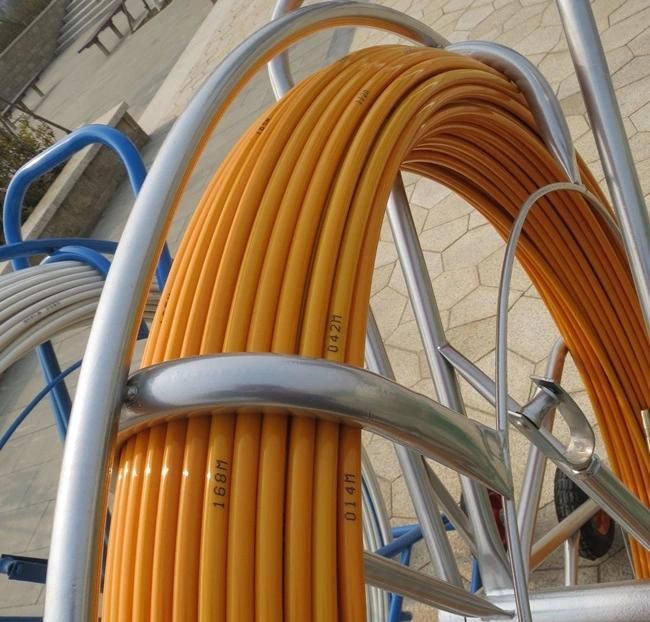 14mm Fiber Glass Wire Pusher Snake Detectable Duct Rodder 300m Underground Cable Push Pull Rods