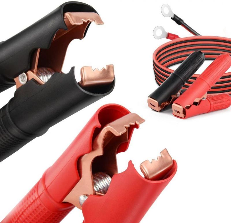 Car Cigarette Lighter Head Black and Red Line Power Line to Crocodile Clip Battery to Take Electrical Appliances Car Electric Power Line