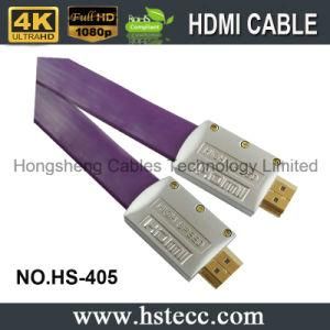 Male-Male Gender and Multimedia Application Flat HDMI 2.0 Cables with Metal Shell