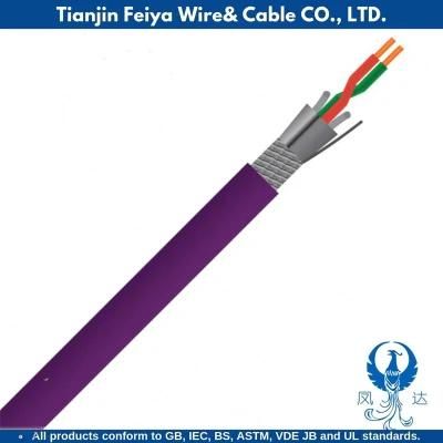 PVC H05vvf Polyethylene Insulating Layer Aluminum Sheath Double Steel Tape Armor PE Transponder Data Transmission Signal Cable