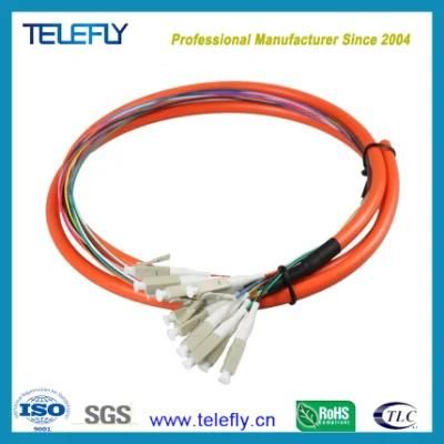 Factory Price 12 Color LC Om2 Fiber Optic Pigtail, Fiber Optic Equipment