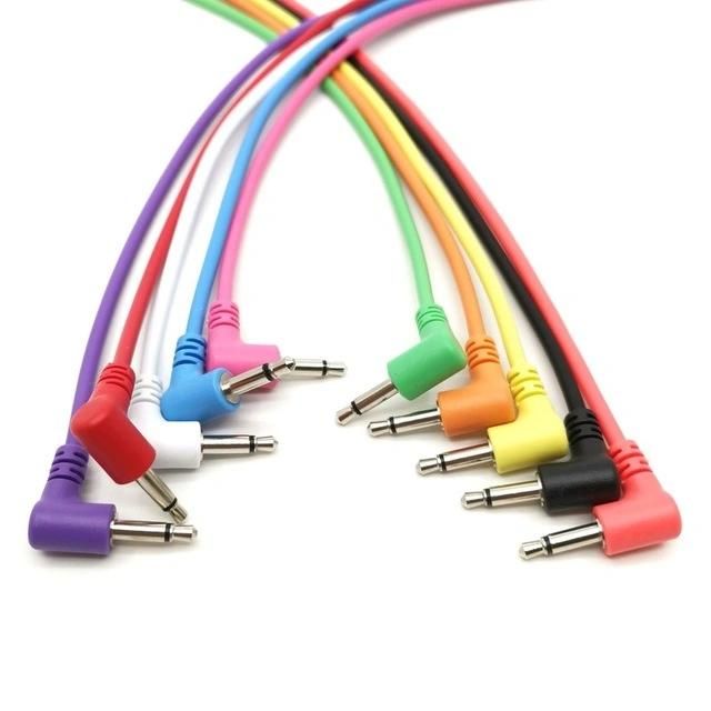 Mono 1/8" 3.5mm Plug Patch Cables Male to Male-Orange