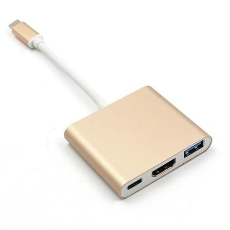 USB Type C USB 3.0 + HDMI + Type C Data Charging Adapter Cable Converter