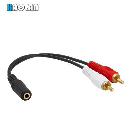 3.5mm to RCA Cable, 3.5mm Female to 2RCA Male Stereo Audio Cable Gold Plated Compatible Smartphones, MP3, Tablets, Speakers, Home Theater, HD