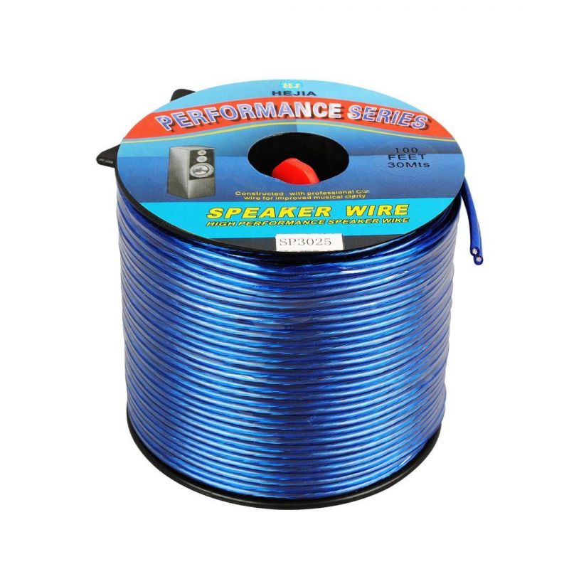 Blue Twin Speaker Cable with OFC Copper Conductor UL Certified