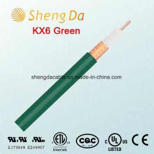 Kx6 Green Coaxial HD Satellite Cable for TV Antenna Wire