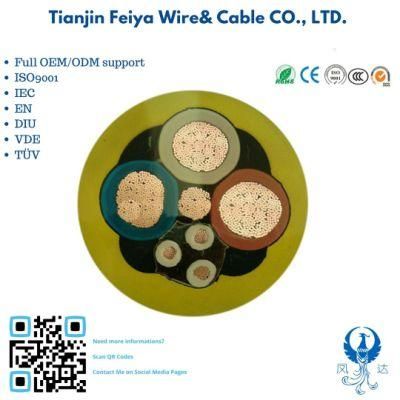 Nsshou Tinned Copper Conductor Cross-Linked Epr Pcp 5GM5 5GM3 Rubber Sheathed Mining Aluminium Wire Control Electric Cable