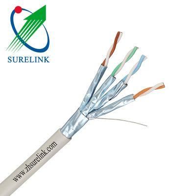 Manufacturer 4pair Twisted Network Cable Data Cable SFTP Cat 6A SFTP CAT6A S/FTP CAT6A