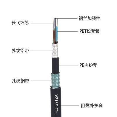 Fiber Optic Cable Telecommunication Use Outdoor GYFXTY Gyfxy Single Mode G652D 2 4 6 8 12 Core Fiber Optic Cable