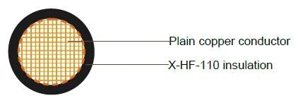 X-Hf-110 Flexiblehalogen Free, Low Smoke, High Temperature, Flame Retardent Power Cables Electric Wire